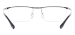 Titanium Browline Eyeglasses - Black Silver