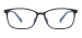 Rectangular Glasses - Black Red